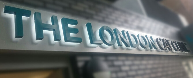 backlit channel letter cat clinic